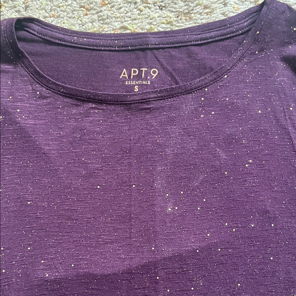 Apt. 9 Women's Sparkle Purple Tee